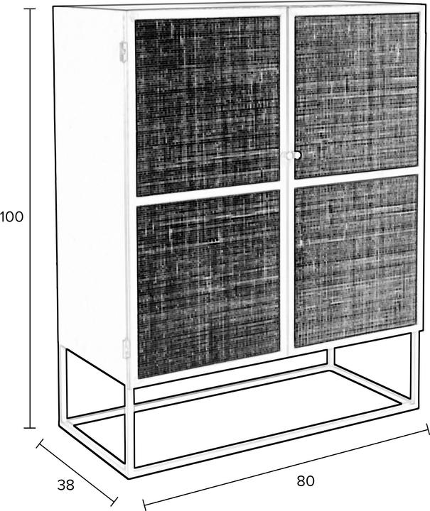 Produktbild White Label Living Guuji (80 x 38 x 100 cm)
