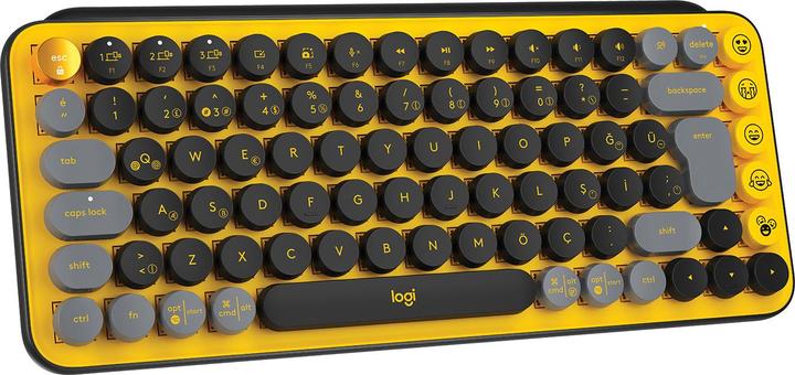 Produktbild Logitech POP Keys Wireless Mechanical Keyboard With Emoji Keys Tastatur RF Wireless + Bluetooth QWER (Eng. Int., Kabellos)