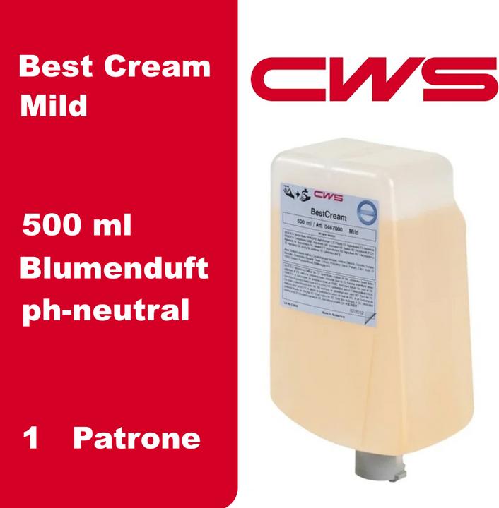 Productafbeelding CWS Vloeibare zeep Best Cream Mild Inhoud: 0,5 l Inhoud: 0,5 l (Vloeibare zeep, 500 ml)