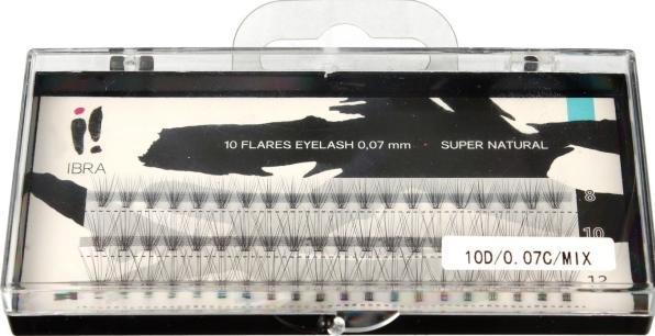 Ibra Tufts Of False Eyelashes 10 D-0.07Mm C Mix (Künstliche Wimpern)
