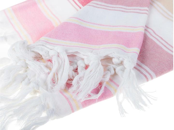 Image du produit Koor Strandtuch 90 x 180 cm, Pink/Weiss, Schnelltrocknend: Ja (90 x 180 cm)