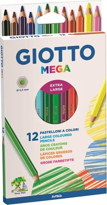 Image du produit Lyra 2256 00 - Mega, étui carton 12 crayons de couleur à noyau épais assortis (Trié, 12 x)