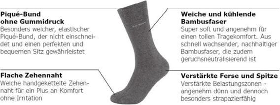 Actual product image Camano Ca-Soft Bambus Socken (pack of 4, 39 - 42)