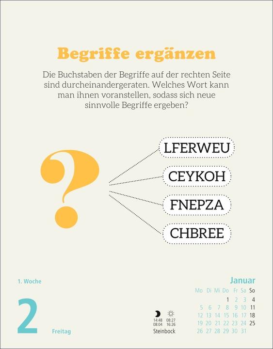 Produktbild Stefan Heine Rentnerrätsel Tagesabreisskalender 2026 (Harter Einband, Deutsch)