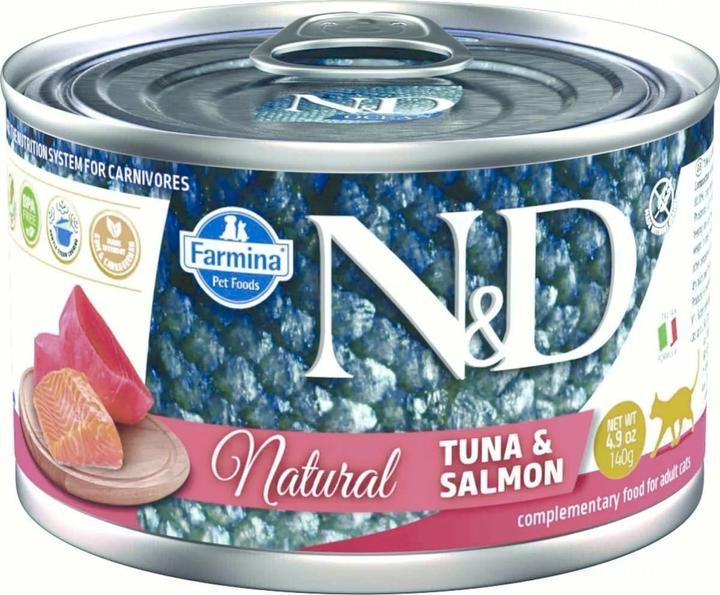 Produktbild Farmina N&D Cat Natural Thunfisch & Lachs - Nassfutter für Katzen - 140 g (Adult, 1 Stk., 140 g)
