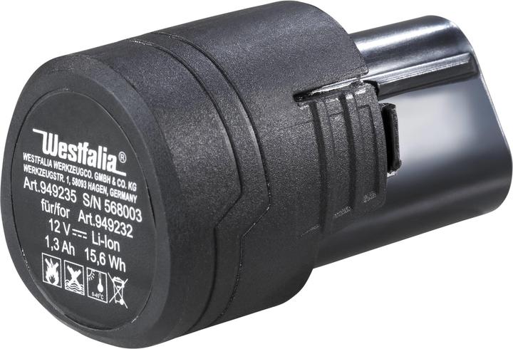 Westfalia Akku 12 V Li-Ion 1,3 Ah WA1.3AH12