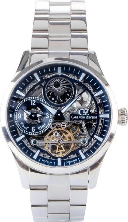 Immagine prodotto Carl von Zeyten CVZ0063BLMS Friburgo Automatico Dual Time 44mm (Orologio da polso analogico, 44 mm)