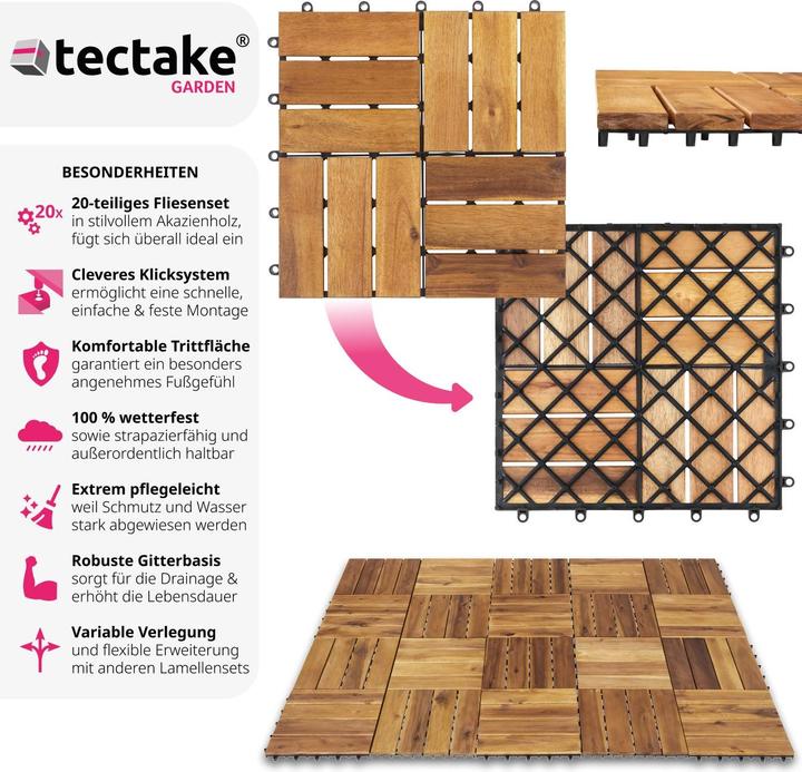 Immagine prodotto tectake Tabula (20 x, 31 x 31 cm)