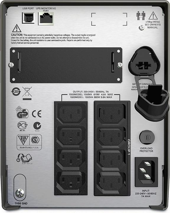 Immagine prodotto APC Gruppi di continuità Smart-UPS (1000 VA, 670 W, Interattivo linea UPS)
