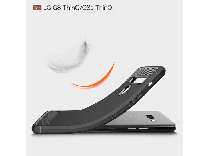 Actual product image Screenguard LG G8S ThinQ Cover Carbon Brushed Soft TPU (G8s ThinQ)