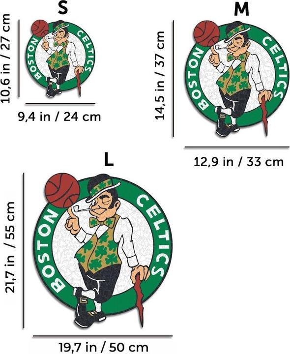 Produktbild Iconic NBA - Boston Celtics - Holz Puzzle Grösse L (500 Teile) (500 Teile)