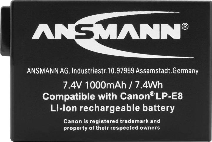 Image du produit Ansmann Batterie Canon LP-E8 (Batterie de l'appareil photo)