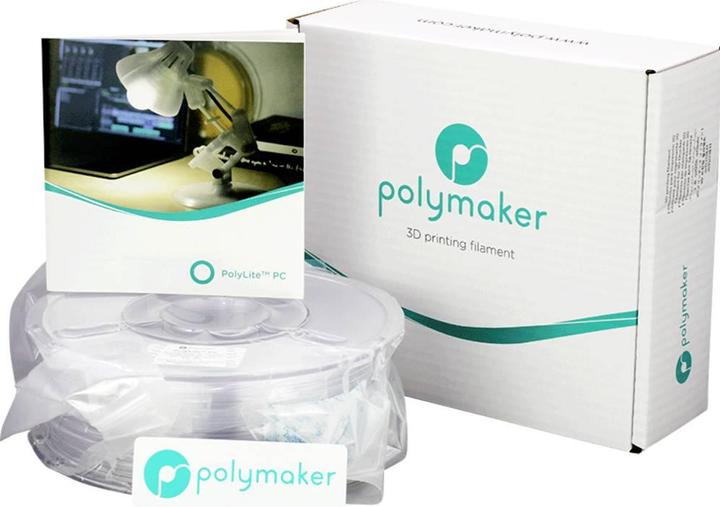 Actual product image Polymaker PolyLite PC Transparent 2.85 mm 1,000 g (Carbon, 2.85 mm, 1000 g, Transparent)