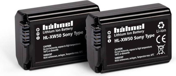 Actual product image Hähnel HL-XW50, 2pcs camera battery replaces original battery NP-FW50 7.2 V 1000 mAh (Camera battery)