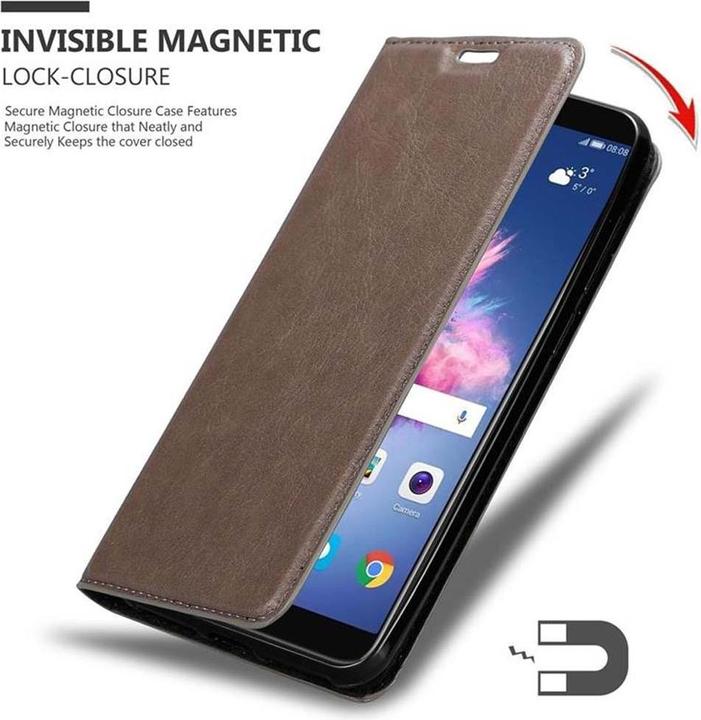 Immagine prodotto Cadorabo Copertina magnetica invisibile del libro (Huawei Enjoy 7S, Huawei P Smart (2018))