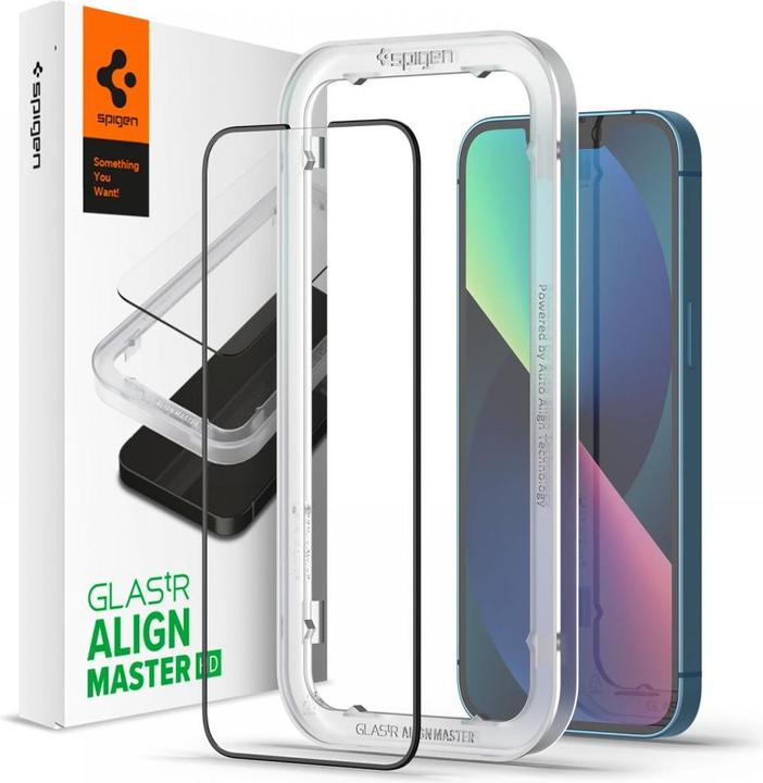 Actual product image Spigen Alm Glass (1 Piece, Apple iPhone 13, Apple iPhone 13 Pro)