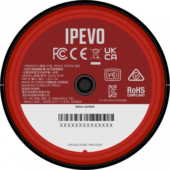 Produktbild Ipevo KFT Konferenzkamera Totem 360 Mikro schwarz