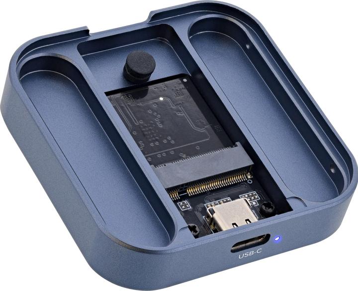 Productafbeelding InLine Clip Case - Magnetische USB-C behuizing voor SATA III & NVMe M.2 2230 SSD's (M.2 2230)