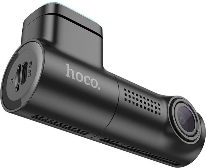 Actual product image Hoco Headphone with microphone car camera with screen 0,96" 1080P/30fps DV1 black (Built-in microphone, Rechargeable battery, Bluetooth, Accelerometer, GPS receiver, Night vision, Built-in display, Full HD)