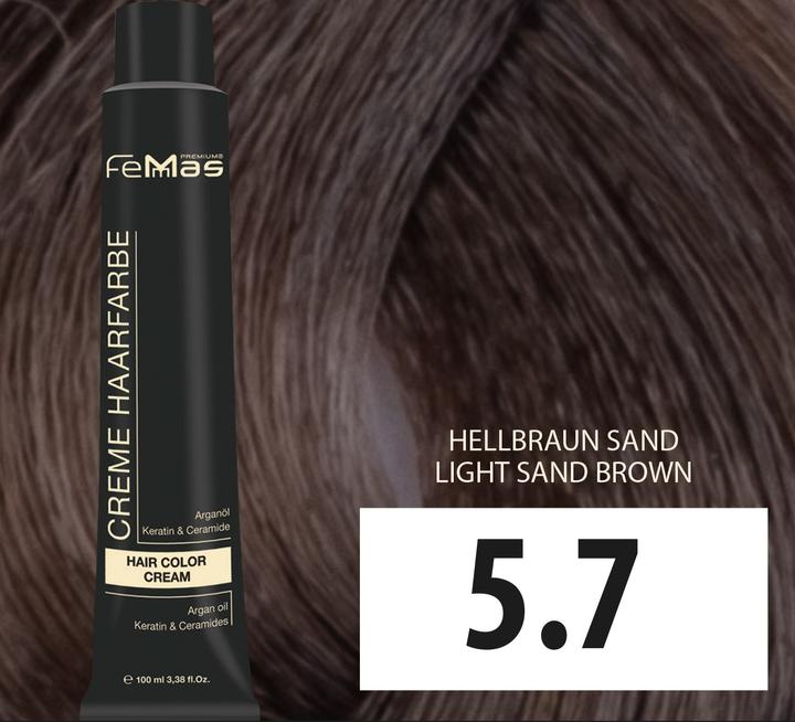 Image du produit FemMas 5.7) Couleur de cheveux Sable brun clair 100ml (Marron clair Sable)