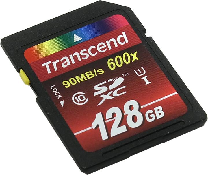 Image du produit Transcend SDXC Ultimate 600x (128 Go, SDXC, U1, UHS-I)