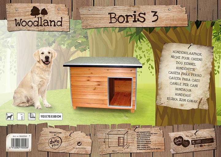 Immagine prodotto EBI Duvo+ Casetta per cani in legno Boris 2 Classic (Gabbia per cani)
