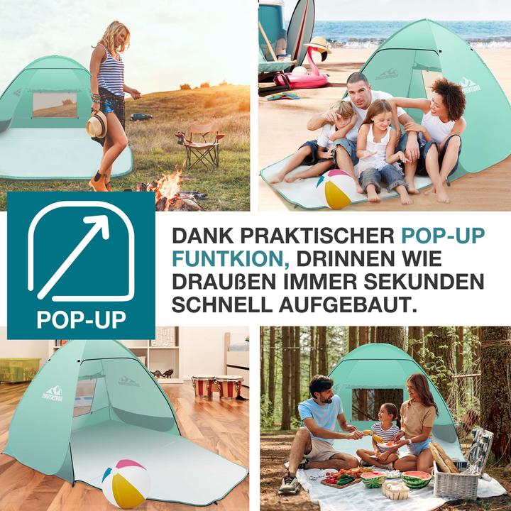 Produktbild Jamb Pop-Up Strandmuschel (Strandzelt + Strandmuschel, 3 kg, 3 Personen)