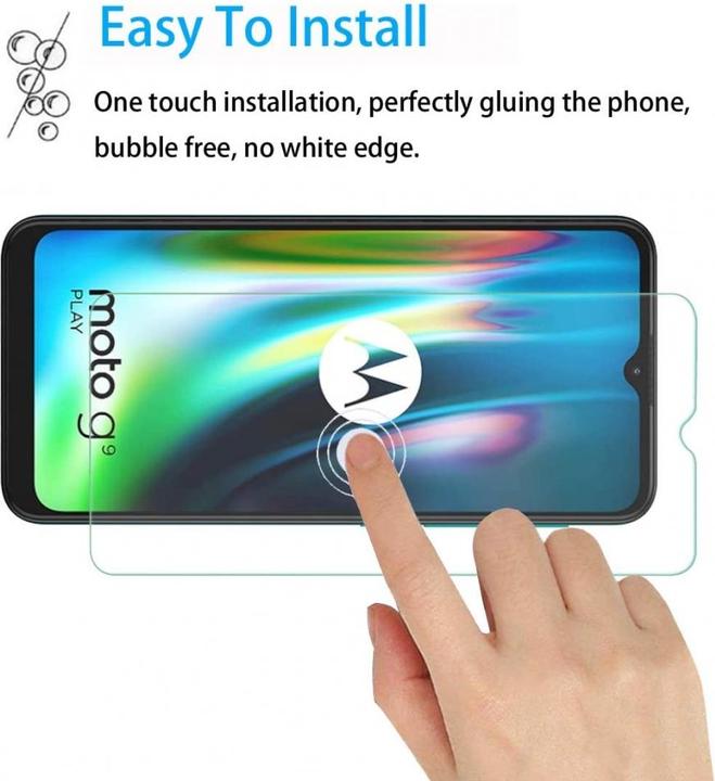 Image du produit Screenguard Motorola Moto G9 Play Film de protection en verre blindé Case Friendly Design (1 pièce(s), Motorola Moto G9 Play)