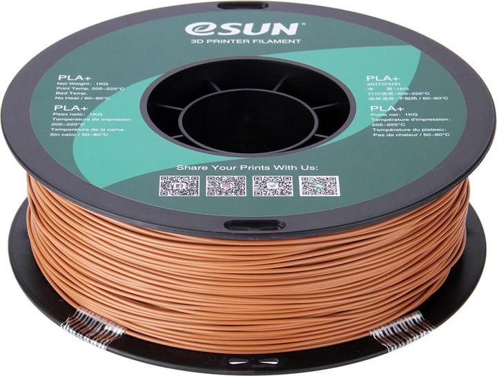 Produktbild eSUN PLA+ 1,75mm Light Brown 1kg 3D Filament (PLA+, 1.75 mm, 1000 g, Braun)