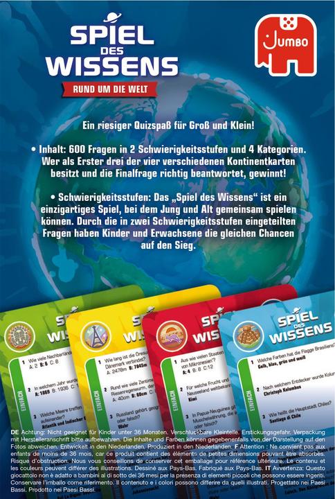Image du produit Jumbo Jeu de connaissances Autour du monde Jeu de cartes (Allemand)