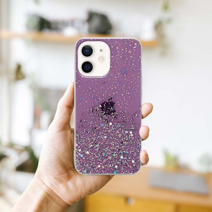 Productafbeelding Cadorabo TPU hoes fonkelende glitters (Apple iPhone 12 mini)
