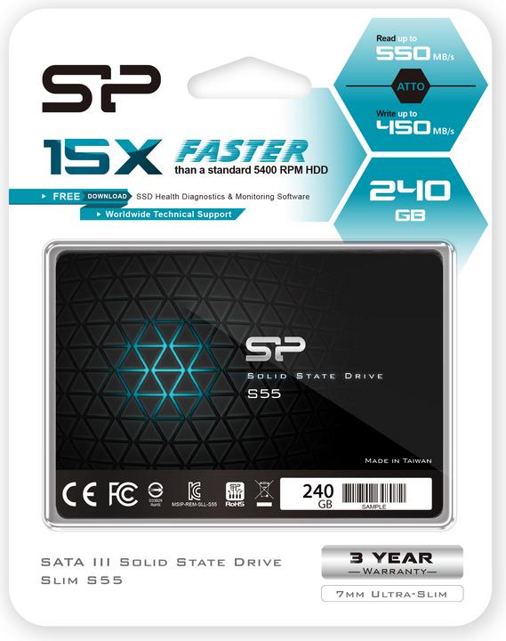 Image du produit Silicon Power Slim S55 (240 Go, 2.5")