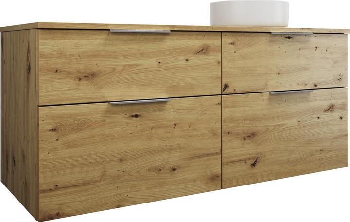 burgbad Eqio lavabo da appoggio in ceramica a destra, rotondo, incluso mobiBette, larghezza 1400m