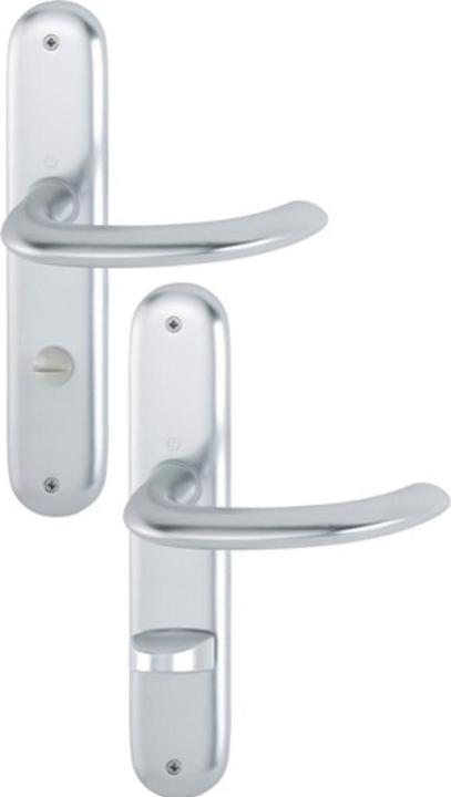 Produktbild Hoppe Langschildgarnitur Marseille 1138/273P Aluminium F1 SK/OL 78 mm DIN links / rechts (Türgriff)