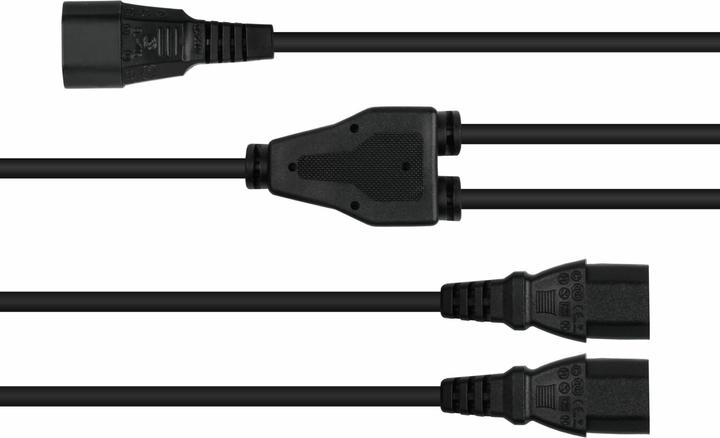Produktbild Kabelmeister Y-Kaltgeräteverlängerung C20- 2xC13 schw. 0,3m (0.30 m, C14, C13)