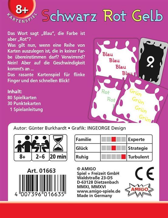 Actual product image Amigo Black Red Yellow (German)