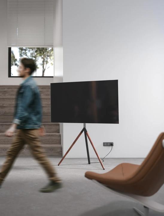 Actual product image Sinox Tripod TV gulvstand med drejbar top. 45"-65". Mørkt trae/sort (65", 32 kg)