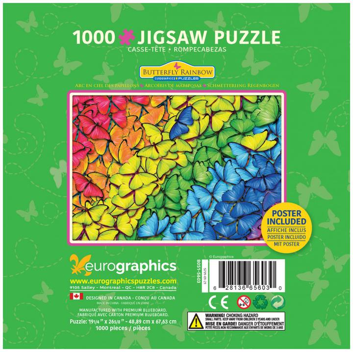 Produktbild Eurographics Schmetterling Regenbogen Puzzledose (1000 Teile)