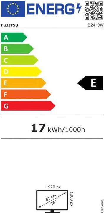 Energy Label Fujitsu B24-9 WS (1920 x 1200 pixels, 24")