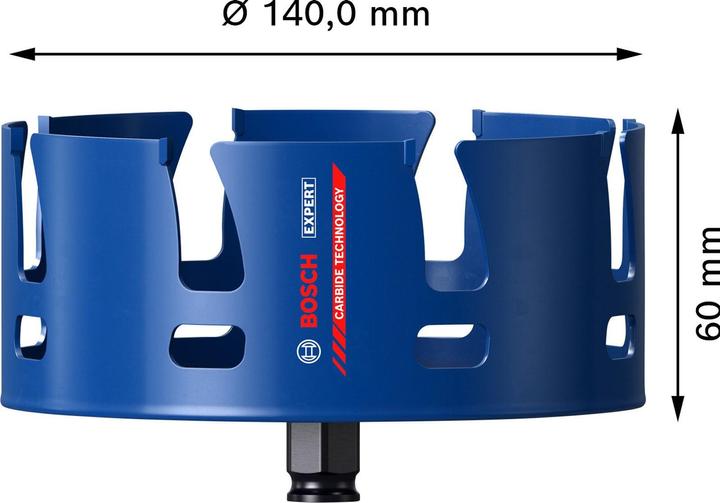Produktbild Bosch Professional Zubehör EXPERT Construction Material Lochsäge, 140 x 60 mm (140 Millimeter)