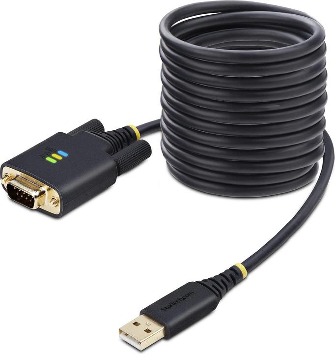Image du produit StarTech COM 3m USB vers série Adaptateur COM Rétention FTDI USB-A vers DB9 Câble USB RS232 Interchangeable (3 m)