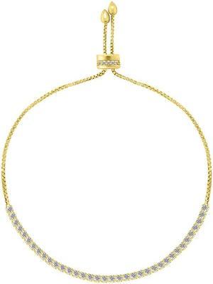 Brilio Silver - Elegant gold-plated bracelet with zircons BRC91Y