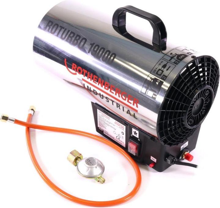 Produktbild Rothenberger RoTurbo 19000 Heizkanone + Piezo-Zündung + Schlauch + Regler ( 1500000051 ) (18500 W)