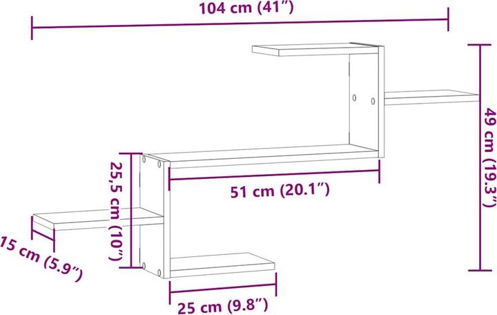 Produktbild VidaXL Nicolasa (104 x 15 x 49 cm)