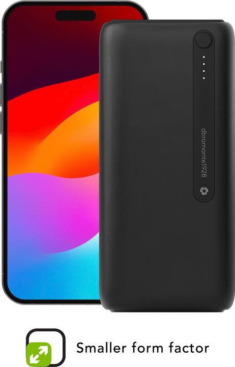 Productafbeelding dbramante1928 re-charge - Power Bank - 20K - BLK, 20000 mAh, Lithium Polymeer (LiPo), Zwart (20000 mAh, 74 Wh)