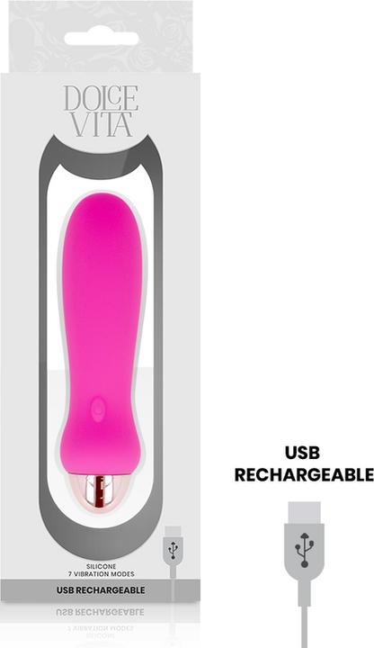 Produktbild Dolce Vita Aufladbarer Vibrator F?Nf Rosa 7 Geschwindigkeiten