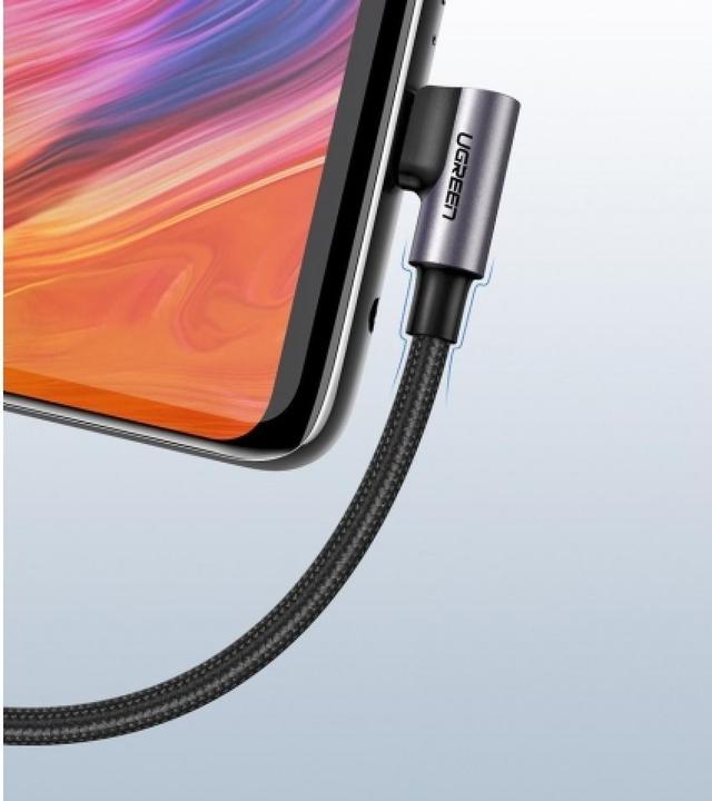 Productafbeelding Ugreen USB-C Haaks naar USB-A 2.0 A 3A Datakabel (2 m, USB 2.0, 18 W)