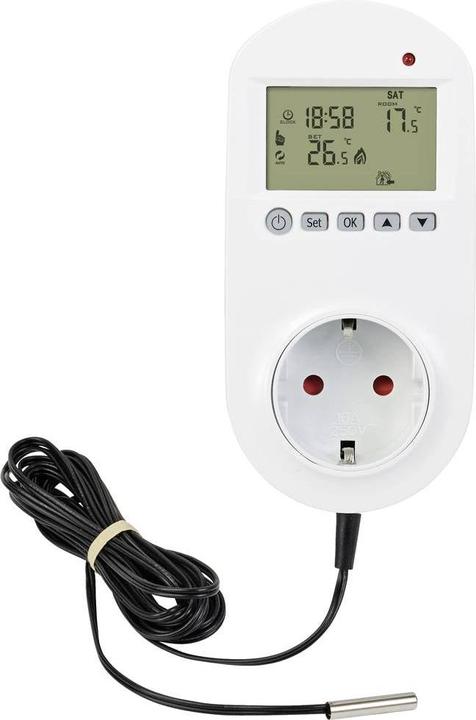 Actual product image Sygonix Universalthermostat Zwischenstecker Wochenprogramm 1 bis 70 °C