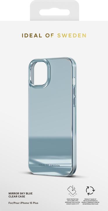 Produktbild iDeal Of Sweden iPhone 15 Plus Clear Case, Mirror Sky Blue (Apple iPhone 15 Plus)