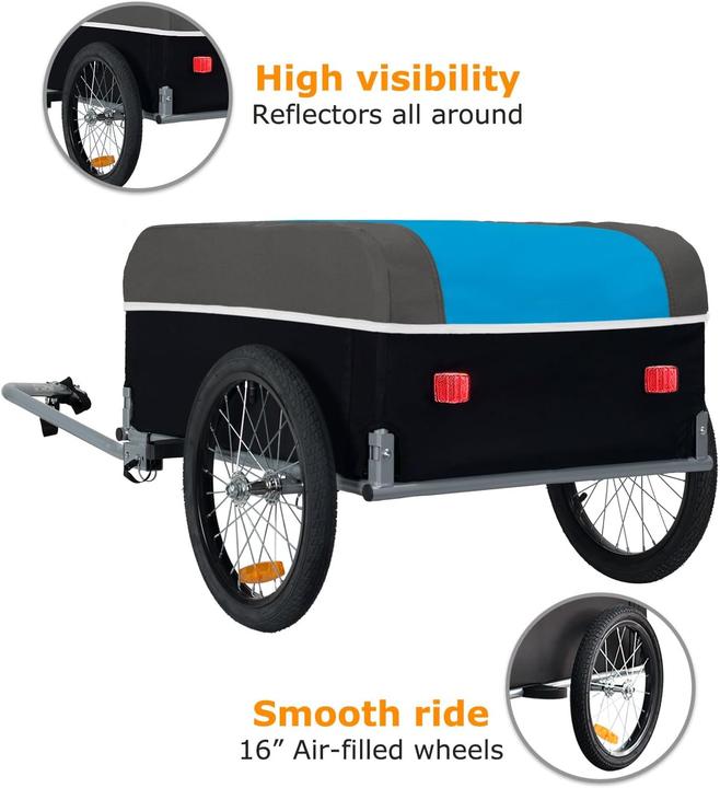 Actual product image Tiggo Fahrrad-Lastenanhänger Cargo II, klappbar, 130L Volumen